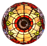 12" Rose Style Leadlight Stained Glass Tiffany Bedside Lamp