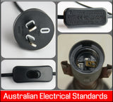 12" Rose Style Leadlight Stained Glass Tiffany Bedside Lamp