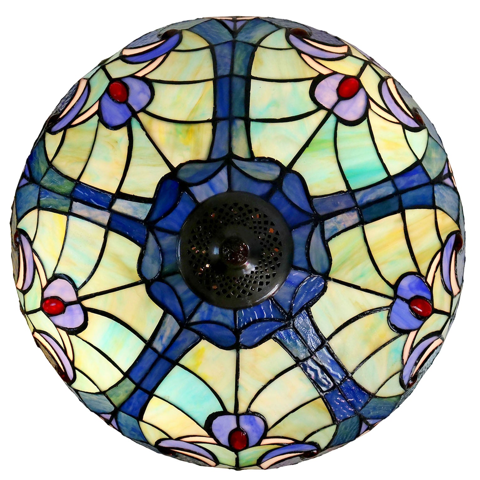 Limited Edition@16" Large Amor Blue Victorian Style Double Lights Tiffany Table Lamp