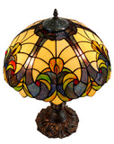 16" Large Amor Ivory Victorian Style Tiffany Table Lamp