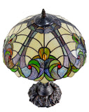 16" Large Amor Ivory Victorian Style Tiffany Table Lamp