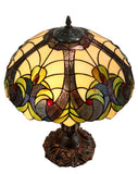 16" Large Amor Ivory Victorian Style Tiffany Table Lamp