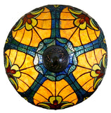 16" Large Amor Golden Victorian Style Tiffany Table Lamp