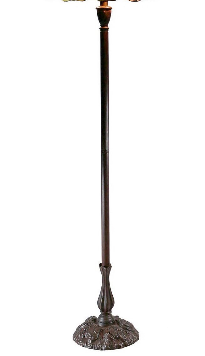Vintage Style 2-Light Metal Floor Lamp Base  for 16"- 20" wide Tiffany Lamp shade