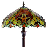 Large 18" Amor  Red Victorian Style Tiffany Style Floor Lamp