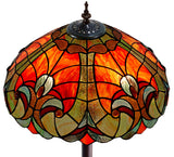Large 18" Amor  Red Victorian Style Tiffany Style Floor Lamp