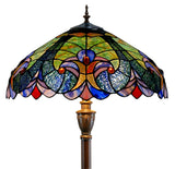 Large 18" Amor Green Victorian Style Tiffany Style Floor Lamp
