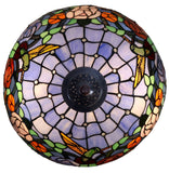 18" Hummingbird Flower  Stained Glass Tiffany Floor Lamp