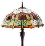 18" Colonial Tulip Style Leadlight Tiffany Floor Lamp