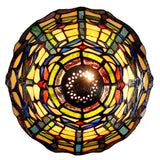 10"  Art Nouveau Dragonfly Pattern Tiffany Stained Glass Bedside Lamp