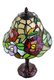 10" Rosita Tiffany Style Stained Glass Table Lamp