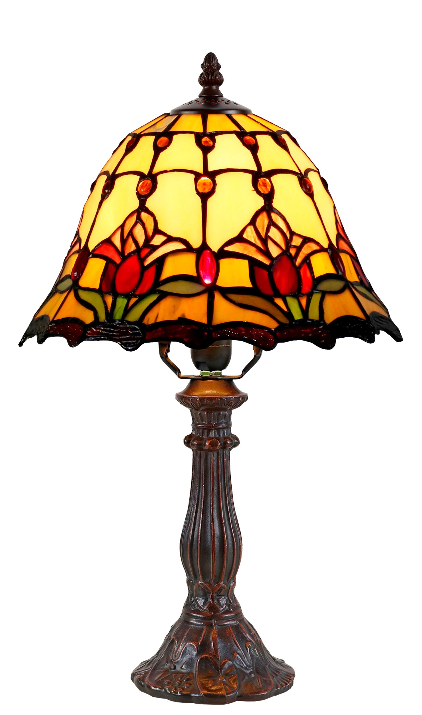 10" Colonial Tulip Style Tiffany desk Lamp