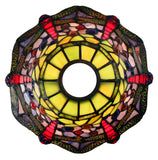 Dragonfly Style Leadlight Stained Glass Bridge Arm Tiffany  Floor Lamp