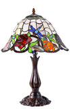 16" Large Dragonfly Rose Tiffany Table Lamp