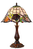 16" Large Dragonfly Rose Tiffany Table Lamp