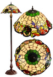 Huge 20" Dragonfly Garden Flower Tiffany Floor Lamp