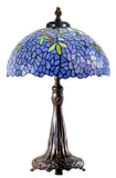 Timeless Collection@Huge 17 inches Blue Wisteria Style Tiffany Table Lamp