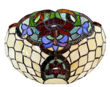 12" Flower Poppy Tiffany Style Stained Glass Wall Sconces