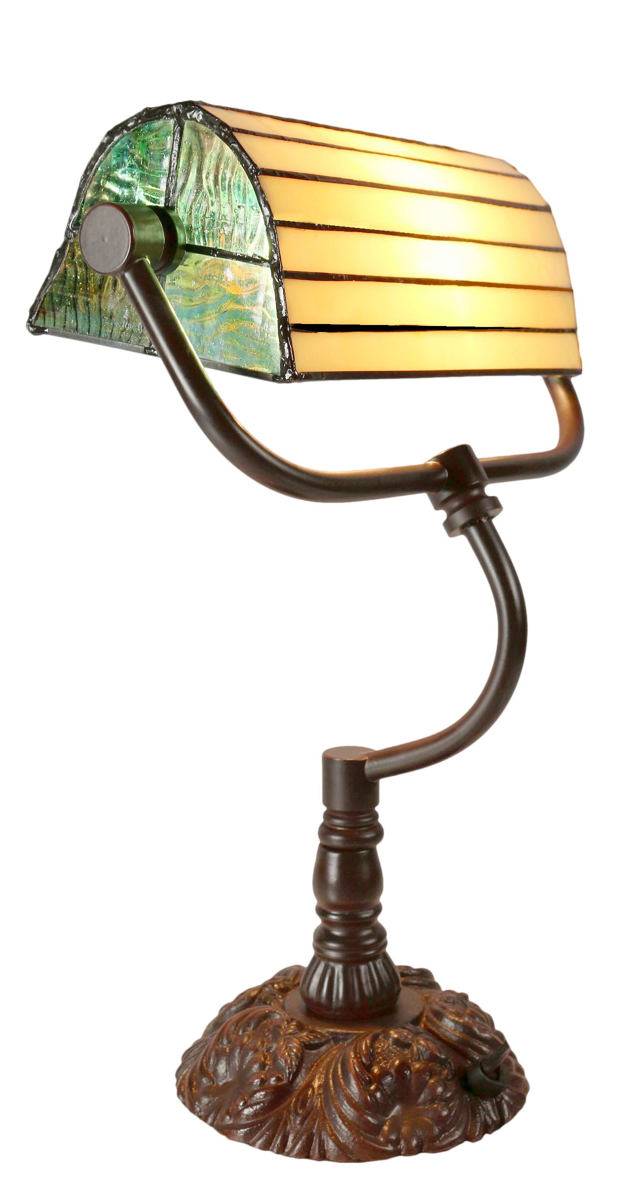 Romantic Rose Style Tiffany Banker Lamps