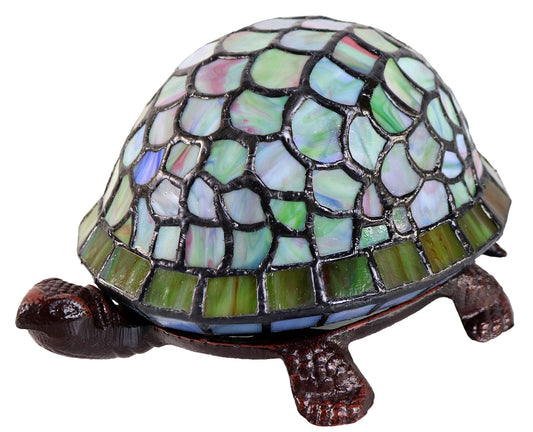 Cute Colorful Turtle Tiffany Leadlight Art Deco Stained Glass Accent Lamp