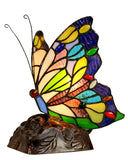 Colorful Butterfly  Tiffany Leadlight Stained Glass Art Deco Table Lamp