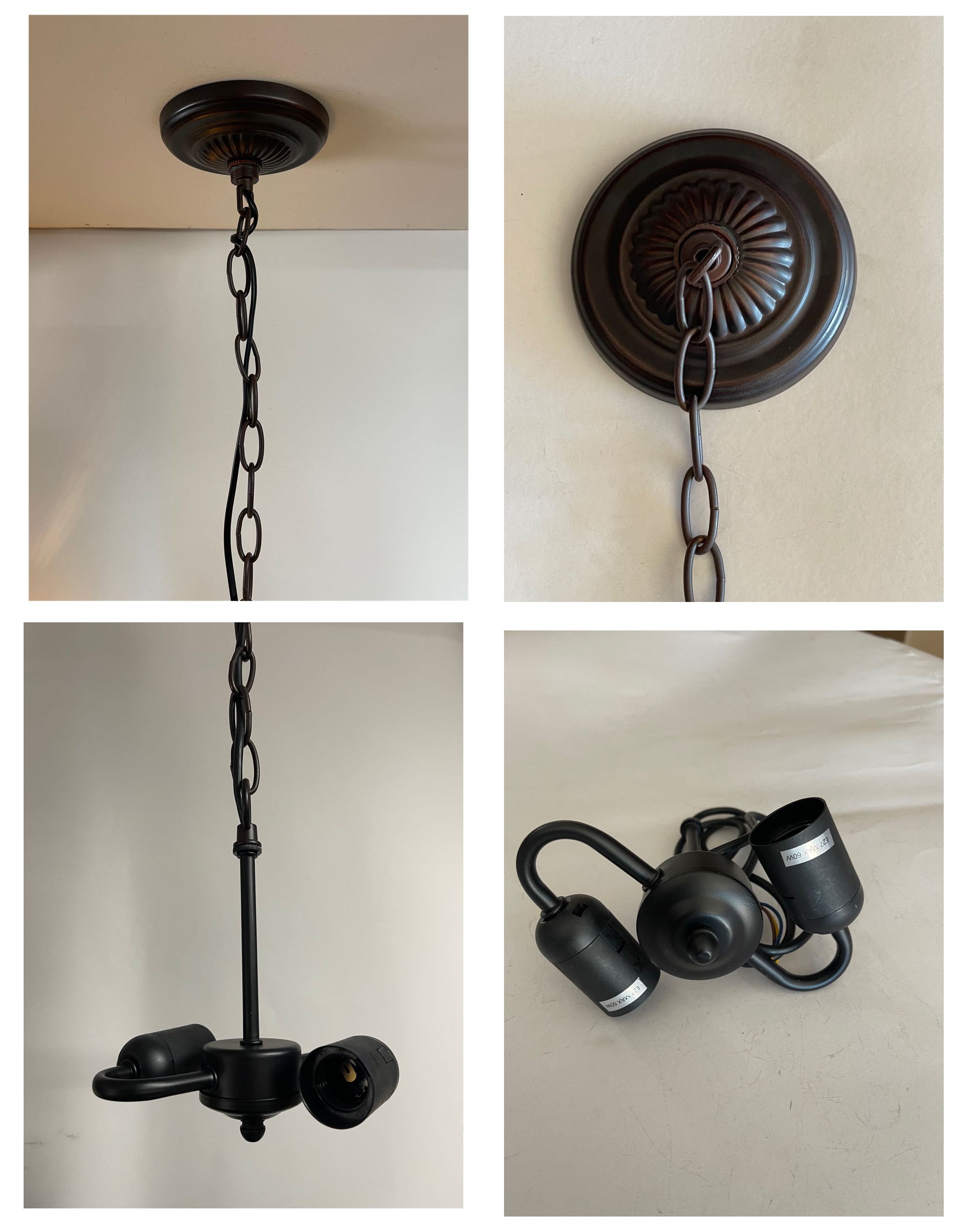 Large 18" Green Dragonfly Stained Glass Leadlight Tiffany Pendant Light