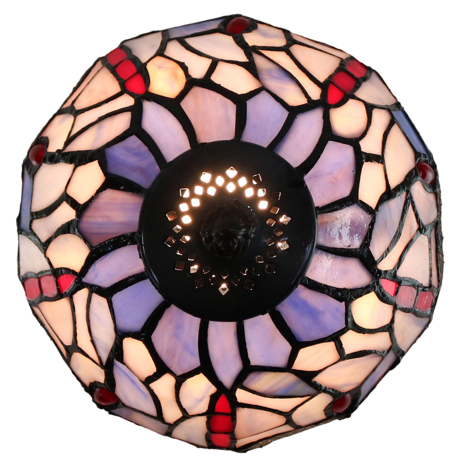 Classical 8" Blue Purple Dragonfly Style Tiffany Mini Table Lamp