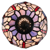 Classical 8" Blue Purple Dragonfly Style Tiffany Mini Table Lamp