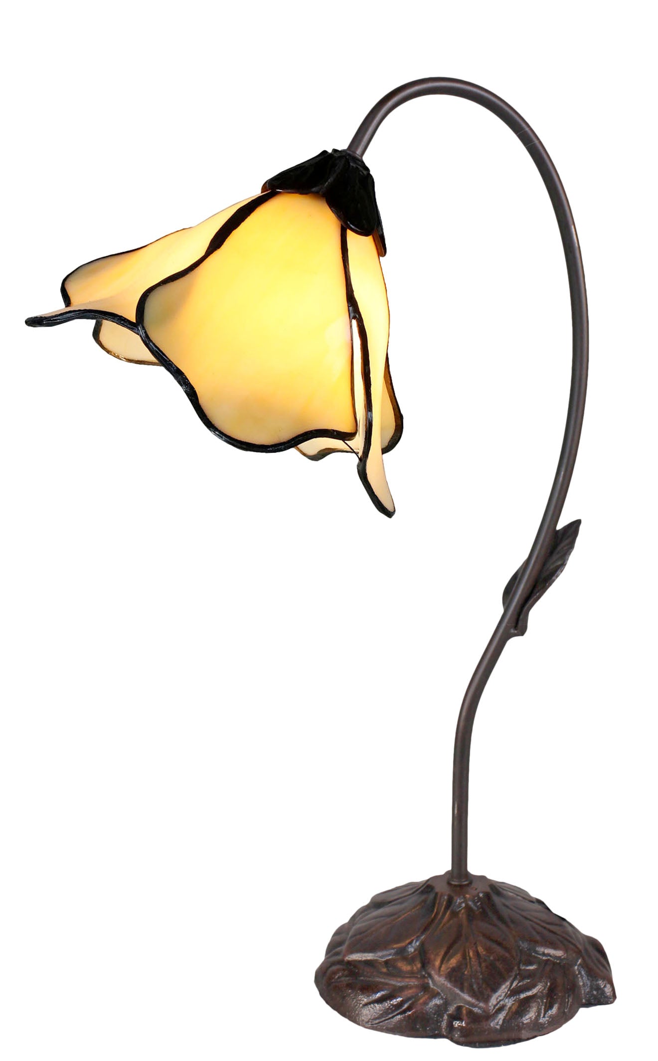 Amazing Flower Ivory Water Lily Style Tiffany Table Lamp