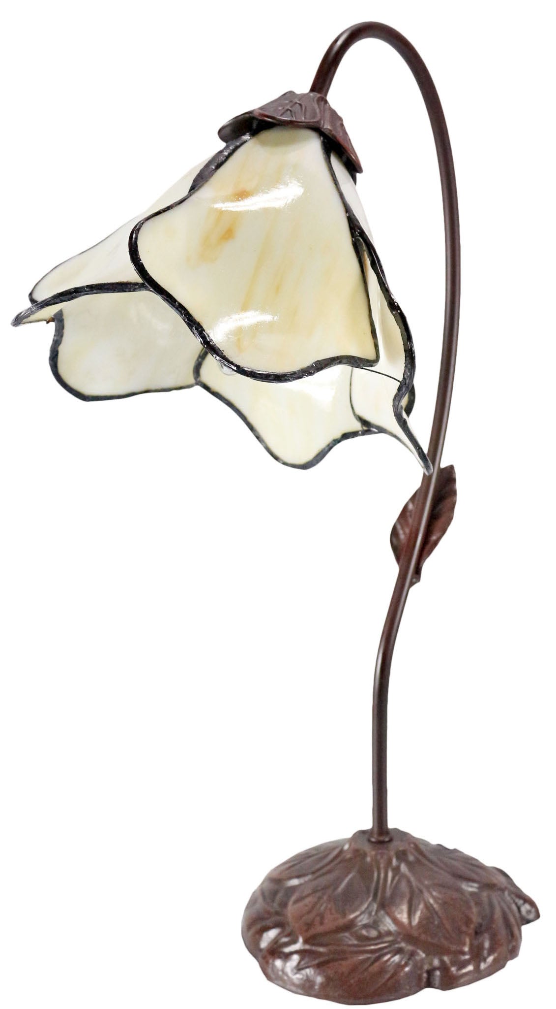 Amazing Flower Ivory Water Lily Style Tiffany Table Lamp