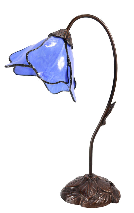 Amazing Flower  Water Lily Style Tiffany Table Lamp* Blue
