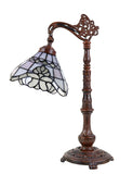 Elegant Leadlight Stained Glass Bridge Arm Vienna  Tiffany  Desk Lamp
