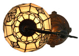 Elegant Leadlight Stained Glass Bridge Arm Vienna  Tiffany  Desk Lamp