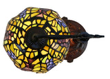 Honey Locust Style Leadlight Stained Glass Bridge Arm Tiffany  Table Lamp