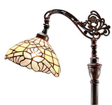 Baroque Style Vienna Leadlight Stained Glass Bridge Arm Tiffany Floor Lamp