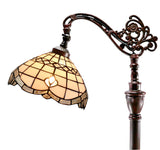 Baroque Style Vienna Leadlight Stained Glass Bridge Arm Tiffany Floor Lamp