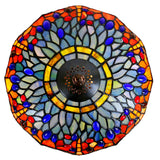 12" Red Dragonfly Style Tiffany Bedside Lamp With Antique Style Metal Base