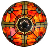 Flowing Color Collection@12" Amor Red Tiffany Bedside Lamp