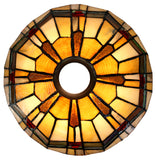 Mission Style Leadlight Stained Glass Bridge Arm Tiffany  Floor Lamp