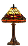 12"  Classical Dragonfly Style Tiffany Bedside Lamp