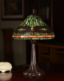 12"  Classical Dragonfly Style Tiffany Bedside Lamp