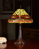 12"  Classical Dragonfly Style Tiffany Bedside Lamp