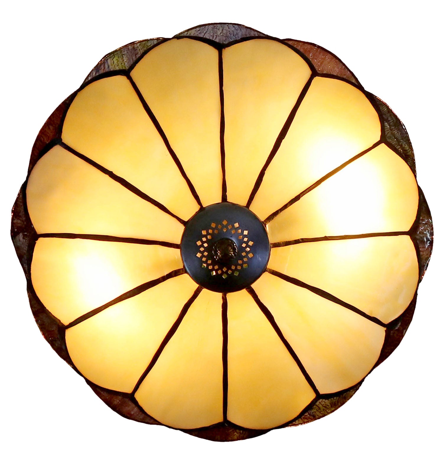 Amazing Umbrella 14" Tiffany Style Stained Glass Figurine Table Lamp