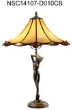 Amazing Umbrella 14" Tiffany Style Stained Glass Figurine Table Lamp