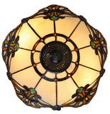 14" Beige Jewel Carousel  Tiffany Stained Glass Shade Downlight Tiffany Pendant Lights