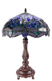 14" Large  Blue dragonfly Style Tiffany Table Lamp