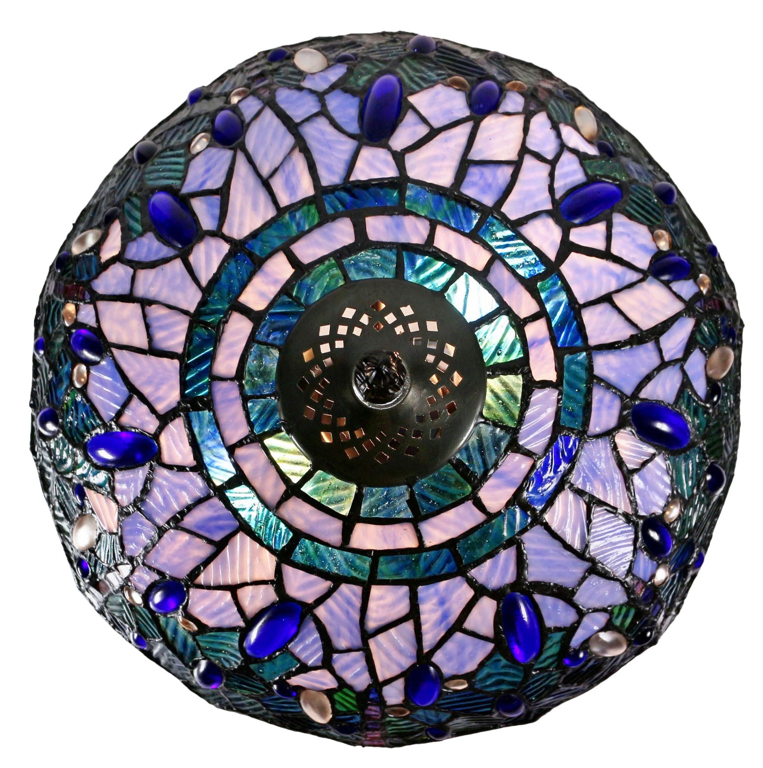 14" Large  Blue dragonfly Style Tiffany Table Lamp