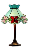 Vintage 14"  Alstroemeria Flower Tiffany Table Lamp
