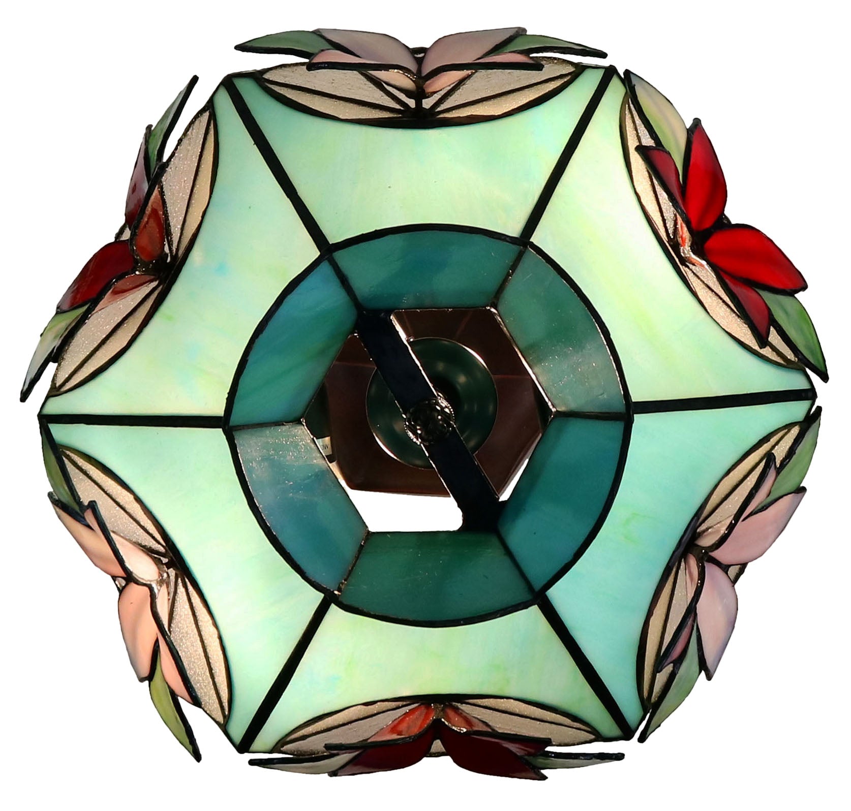 Vintage 14"  Alstroemeria Flower Tiffany Table Lamp