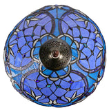 16" Large Blue Ribbon Clover Tiffany Table Lamp